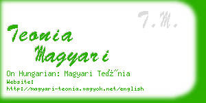 teonia magyari business card